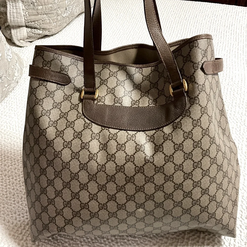 Vintage Gucci Brown Tote Bag
